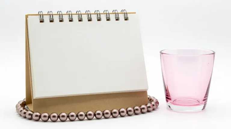 Minimal Desk Calendar with Metal Binding - Stationery - AI generated image