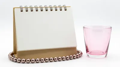 Minimal Desk Calendar with Metal Binding - Stationery - AI generated image