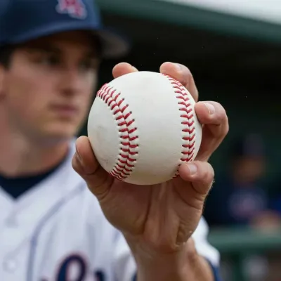 Baseball Pitcher's Hand Holding Ball - Sports - AI generated image