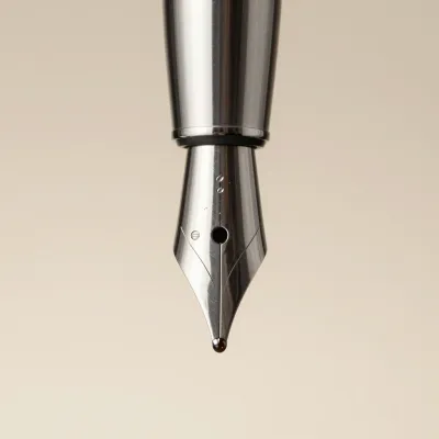 Fountain Pen Nib Dropping Ink - Stationery - AI generated image