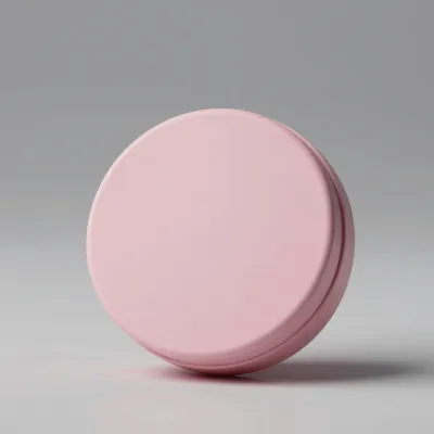 Pink Compact Case Matte Finish - Cosmetics - AI generated image