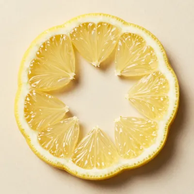 Lemon Wedge Ring Sliced Translucent - Food - AI generated image