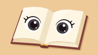 Open Book with Large Eyes - Education - AI generated image