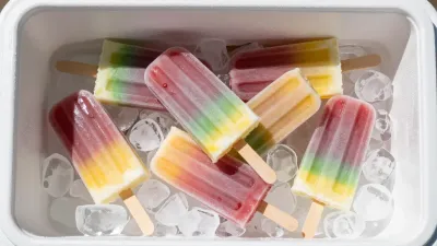Homemade Popsicles in Ice Cooler - Food - AI generated image