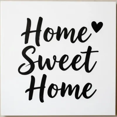 Home Sweet Home Sign with Heart - Sign - AI generated image