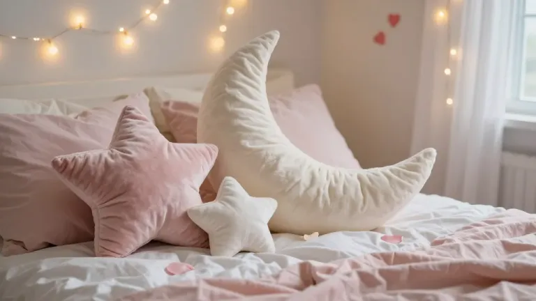 Crescent Pillow Fort Softly Lit - Bedroom - AI generated image