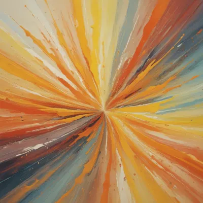 Radiant Burst of Colors - Abstract Art - AI generated image