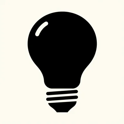 Glossy Black Lightbulb Softly Lit - Lighting - AI generated image