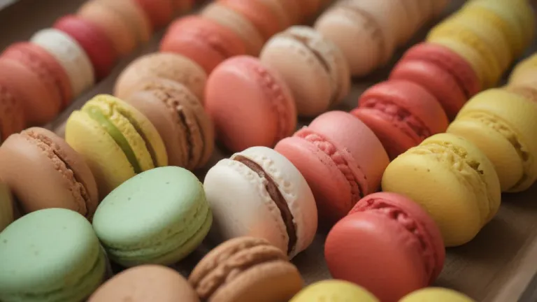 French Macarons Abundance in Soft Light - Food - AI generated image