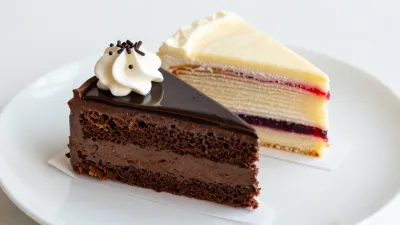 Chocolate Crepe Cake with Jelly and Ganache - Food - AI generated image