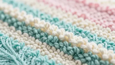 Crocheted Chenille Fabric Soft Texture - Textiles - AI generated image