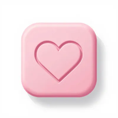 Pink Heart-Shaped Soap Bar Smooth Texture - Beauty - AI generated image