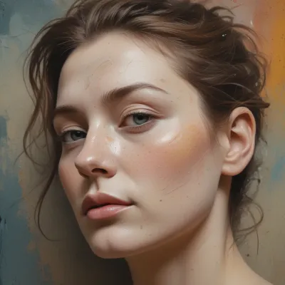 Woman with Backlit Hair and Soft Glowing Skin - Portrait - AI generated image