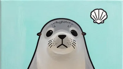 Seal Holding Shell Serene - Wildlife - AI generated image