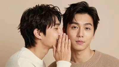 Siblings Sharing News Intimate Touch - Portrait - AI generated image