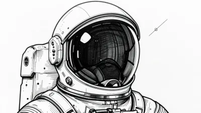 Astronaut in Spacesuit Reflecting Light - Astronaut - AI generated image