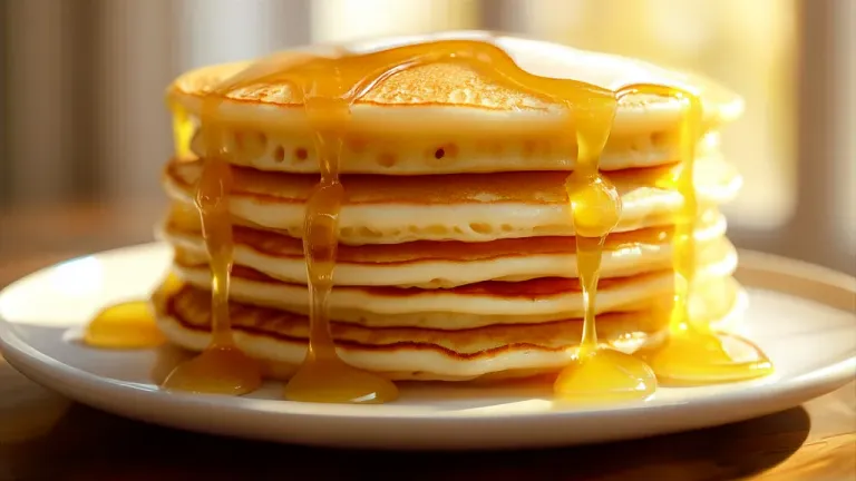 Golden Syrup Glazed Pancakes - Food - AI generated image