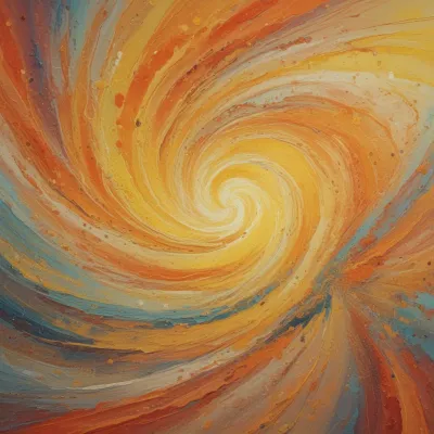 Swirling Paint Pattern Depth and Warm Colors - Abstract - AI generated image