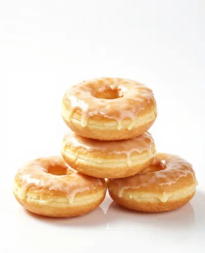 Lemon-Glazed Donuts Pyramid Stack - Food - AI generated image