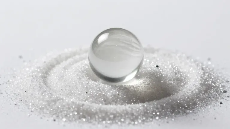 Glass Marble Resting on Sugar Mound - Still Life - AI generated image