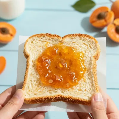 Apricot Jam Spread on Toast - Food - AI generated image