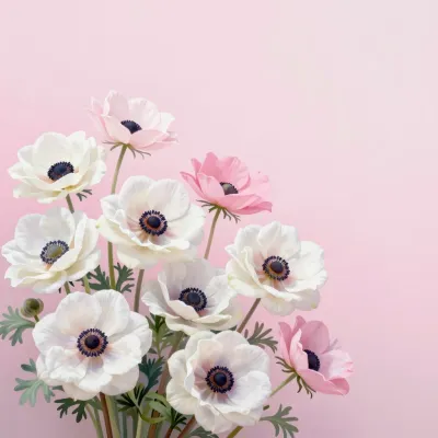 Anemone Cluster Soft Focus Dreamy - Flowers - AI generated image