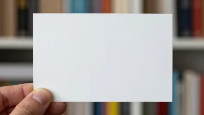 Hand Holding White Library Card - People - AI generated image