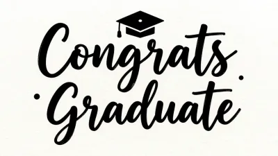 Congrats Graduate Graduation Cap - Typography - AI generated image