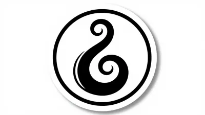 Stylized Tentacle Swirls on Wet Surface - Abstract - AI generated image