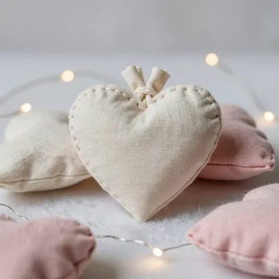 Heart Sachet Tied with Knot - Decor - AI generated image