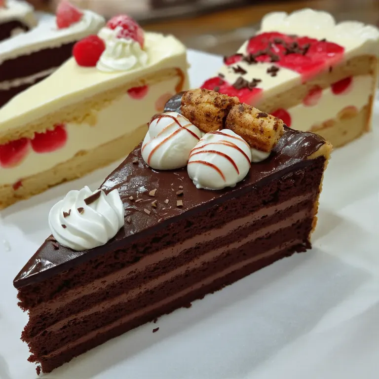 Chocolate Cake Slice with Whipped Cream and Cookie - Food - AI generated image