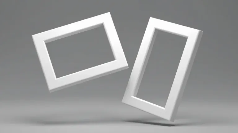 Hollow White Frames Balanced Tilt - Furniture - AI generated image