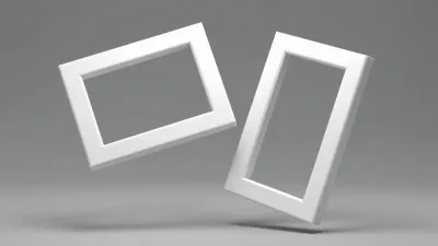 Hollow White Frames Balanced Tilt - Furniture - AI generated image