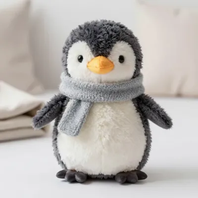 Plush Penguin Toy with Scarf - Toys - AI generated image