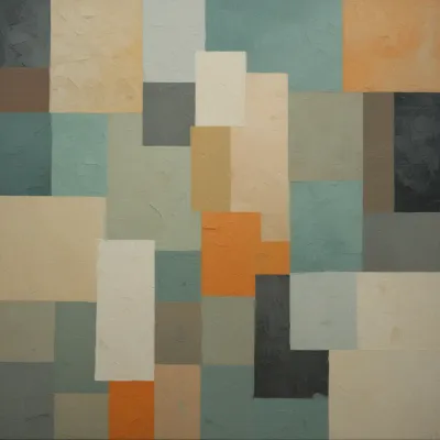 Abstract Color Fields Impasto Texture - Abstract - AI generated image