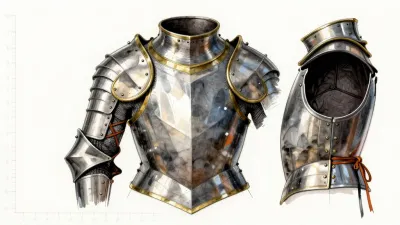 Glossy Metal Cuirass Armor Display - Armor - AI generated image