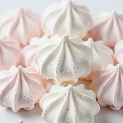 Meringue Kisses Clustered Softly - Food - AI generated image