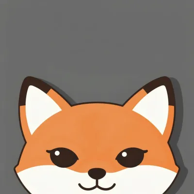 Fox Mask Peeking Close-Up - Mask - AI generated image