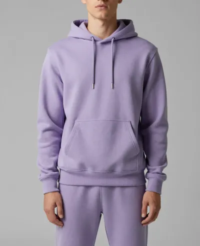 Person in Lavender Hoodie and Pants - Fashion - AI generated image