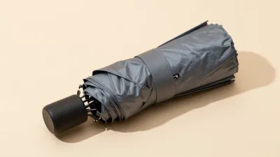 Compact Umbrella Folded Smooth Gray Fabric - Umbrella - AI generated image