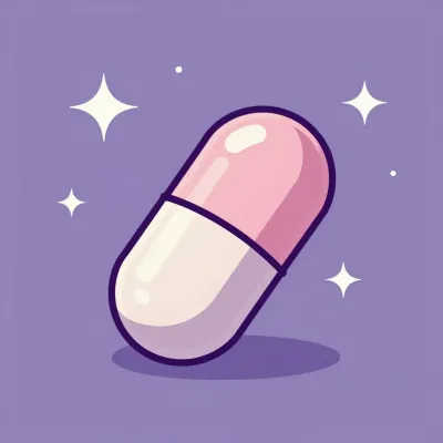 Translucent Pink and White Capsule with Soft Glow - Capsule - AI generated image