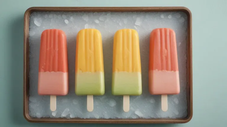 Citrus Sunrise Popsicles Cooling in Ice - Food - AI generated image