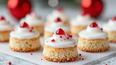 Peppermint Glaze Bites Festive Close-Up - Food - AI generated image