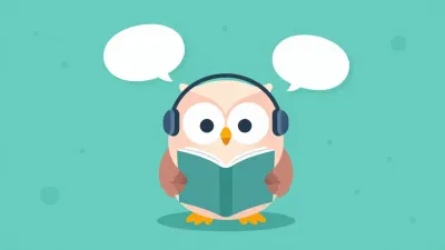 Owls Listening to Music with Speech Bubbles - Animals - AI generated image