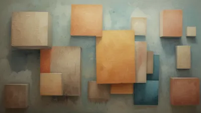 Rough Stone Blocks Asymmetrical Arrangement - Abstract - AI generated image