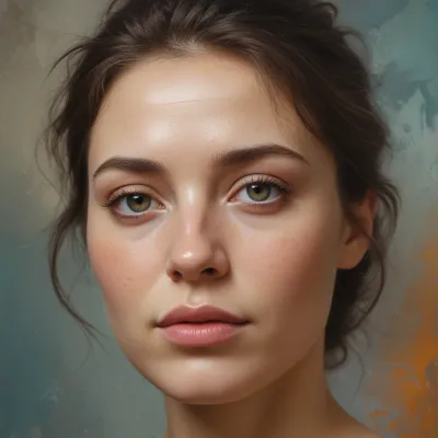 Close-Up Portrait Dewy Skin Soft Lighting - Portrait - AI generated image