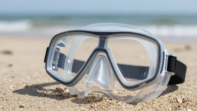 Snorkeling Mask on Sandy Beach - Equipment - AI generated image
