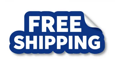 Blue Sticker with Free Shipping Text - Stickers - AI generated image