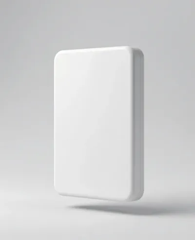 White Brick Levitating Smoothly - Minimalism - AI generated image