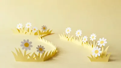 Paper Daisies in Scattered Field - Still Life - AI generated image
